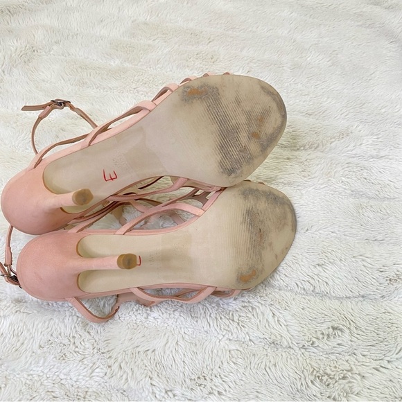 Steve Madden Neutral Beige Cutout Cage Strappy Heels Size 8.5 - Picture 13 of 14